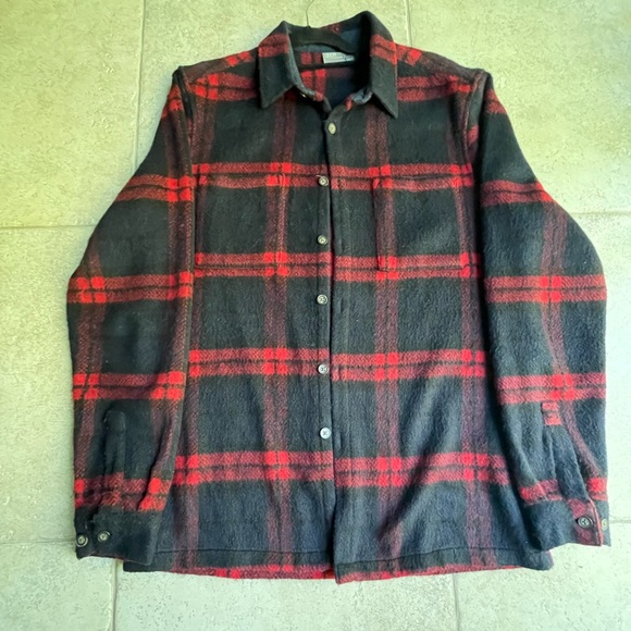 ASOS Checked Flannel Navy & Red, Mens Medium - Picture 1 of 3